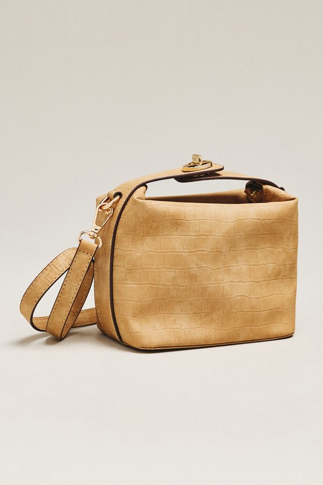 Maeve Faux-Leather Croc Structured Bag #1