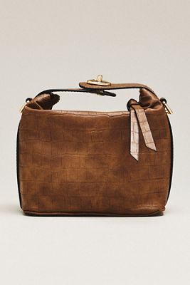 Maeve Strukturierte Tasche aus Kunstleder mit Krokodilprägung