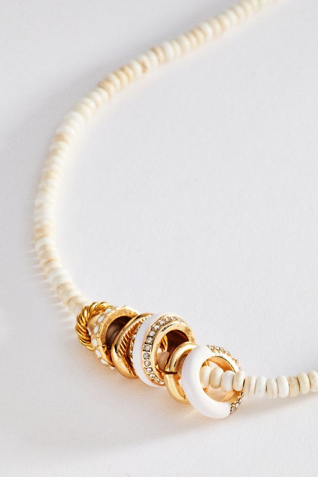 Linked Ring Beaded Necklace #2