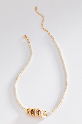 Linked Ring Beaded Necklace