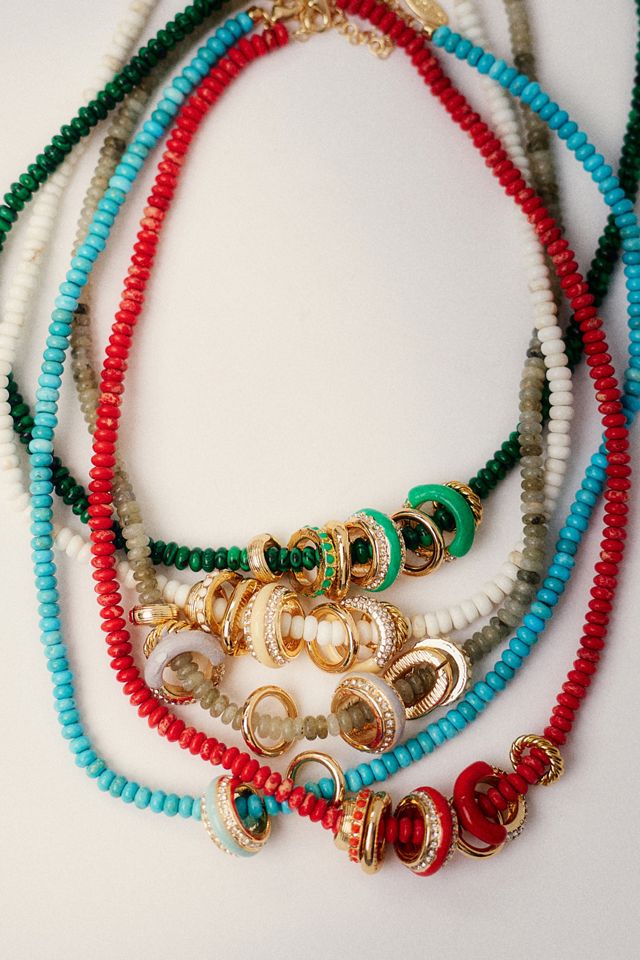 Linked Ring Beaded Necklace #2