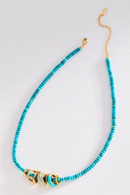 Linked Ring Beaded Necklace