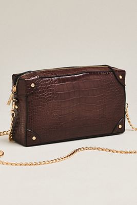 Maeve Embossed Croc Trunk Purse