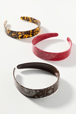 Frasier Sterling Patterned Headbands, Set of 3