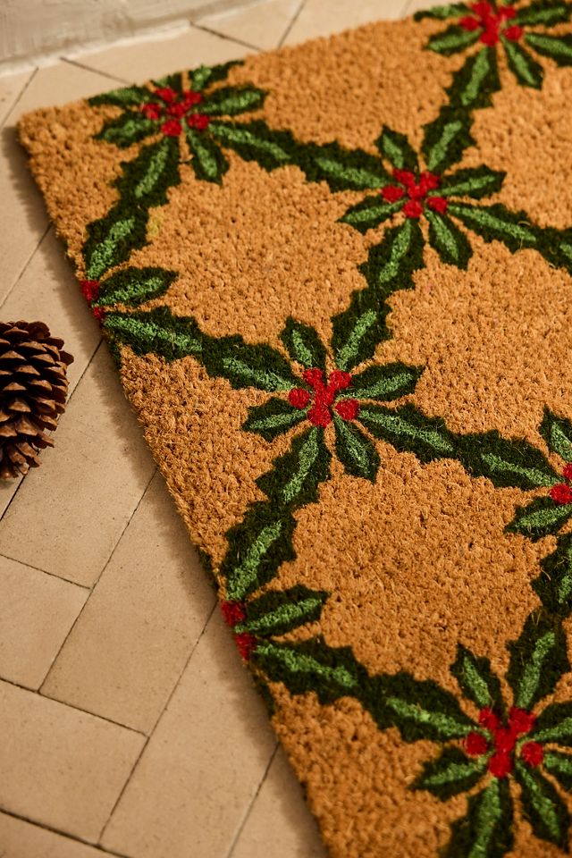 Holly Trellis Coir Doormat #1