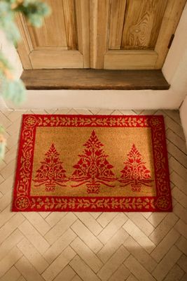 Folk Art Forest Coir Doormat