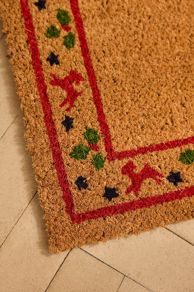 Festive Fawns Coir Doormat #1
