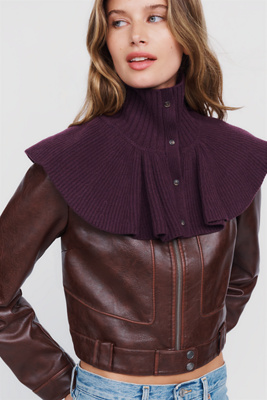 Tbco 100% Merino Wool Neck Warmer In Purple