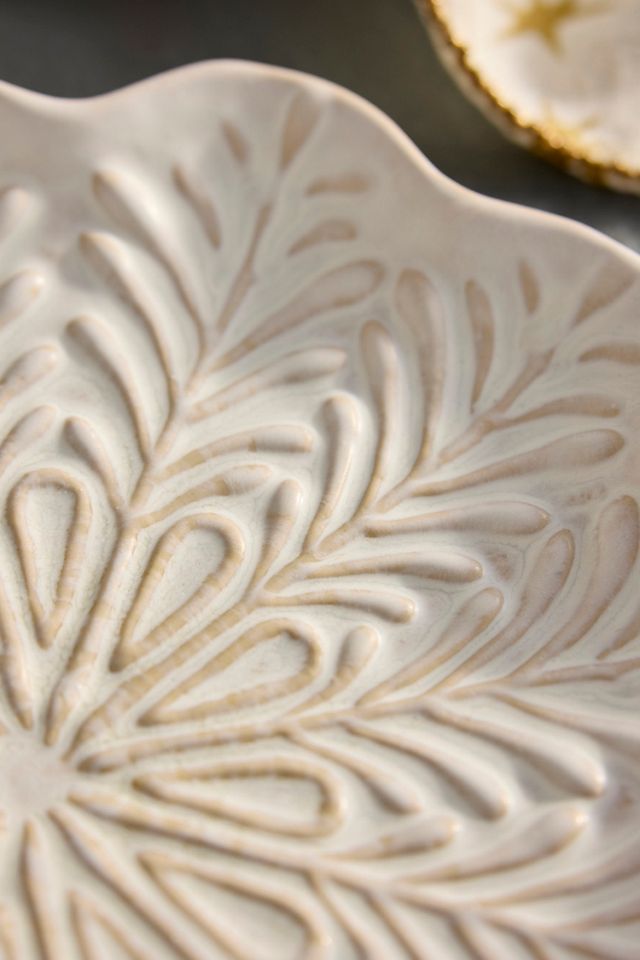 Snowflake Stoneware Dinner Plate #1