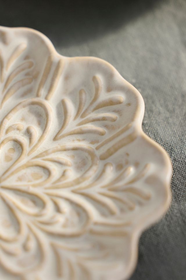 Snowflake Stoneware Dessert Plate #1
