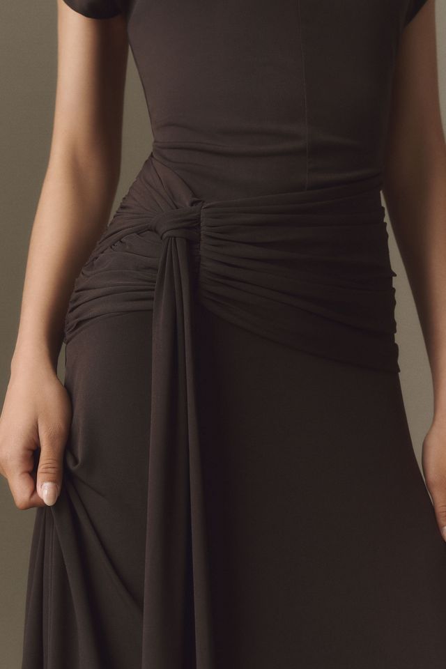 Siempre Tie-Skirt Jersey Maxi Dress #3