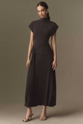 Siempre Tie-Skirt Jersey Maxi Dress