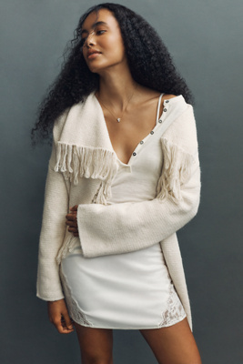 By Anthropologie Mariel Longline Fringe Cardigan by Anthropologie