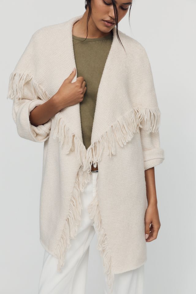 By Anthropologie Mariel Longline Fringe Cardigan #1