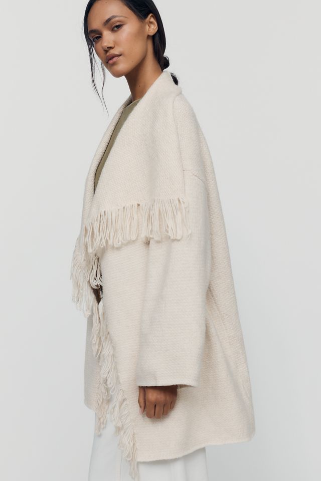 By Anthropologie Mariel Longline Fringe Cardigan #3