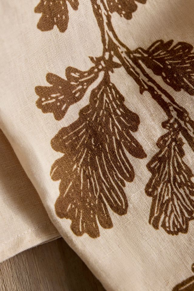 Oak Vine Linen Dish Towel #1