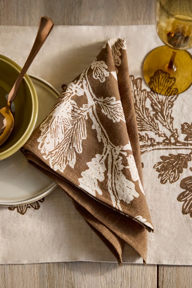 Oak Vine Linen Napkins, Set of 2 #1