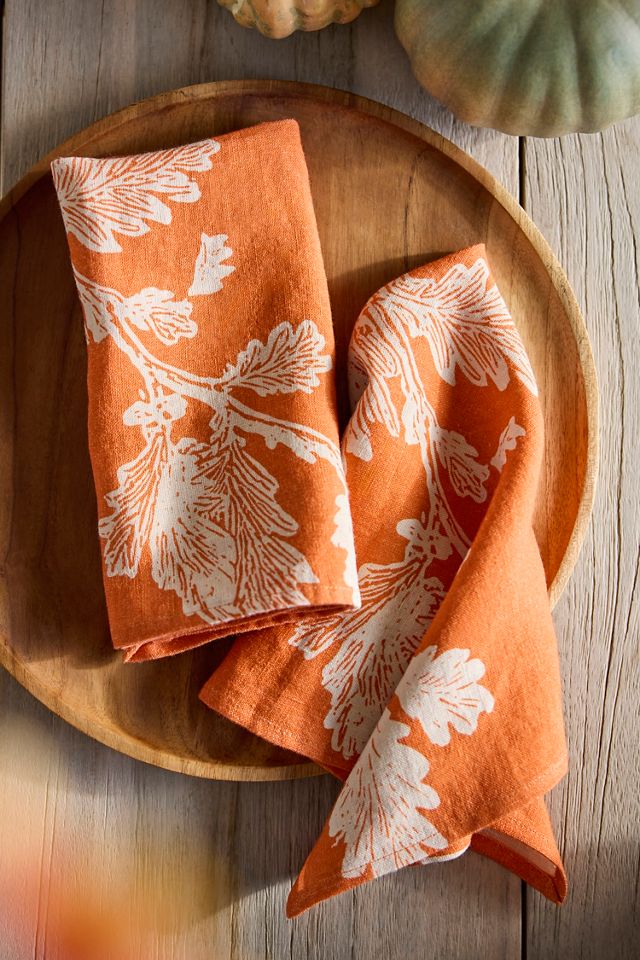 Oak Vine Linen Napkins, Set of 2 #1