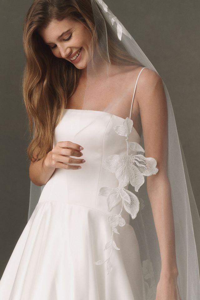Pronovias Romantic Floral Cathedral Veil #1