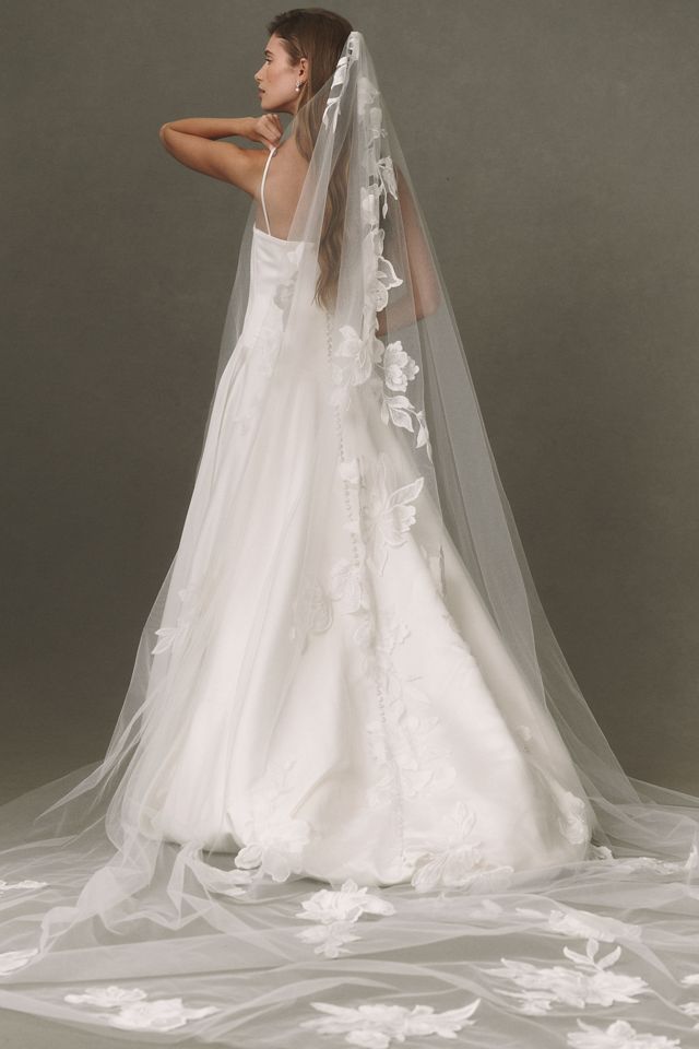 Pronovias Romantic Floral Cathedral Veil #2