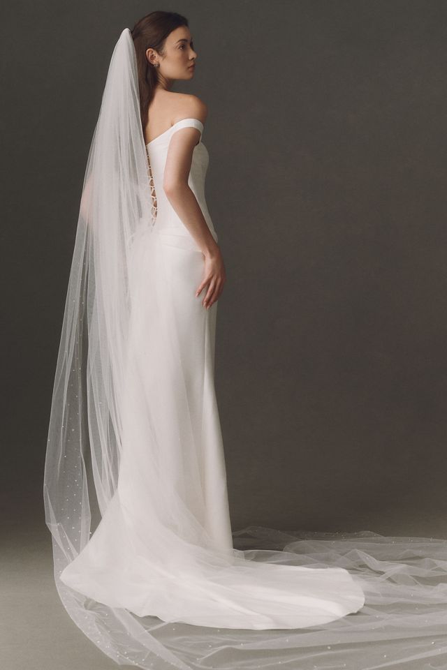 Pronovias Pearl Crystal Cathedral Veil  #2
