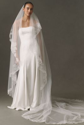 Pronovias Sequin Floral Cathedral Veil 