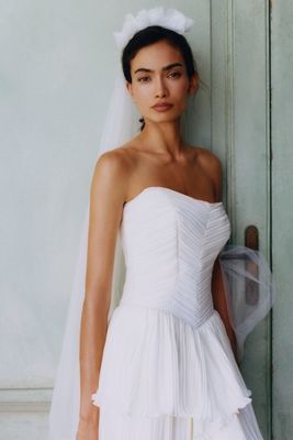 Pronovias Soft 3D Floral Headpiece