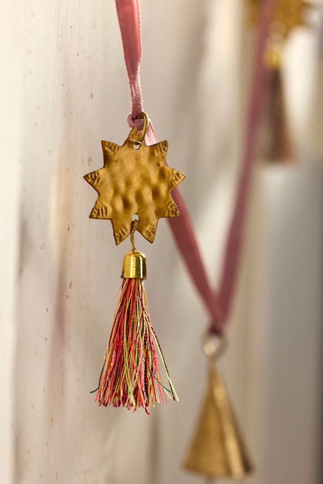 Velvet Tassel + Bell Garland #1