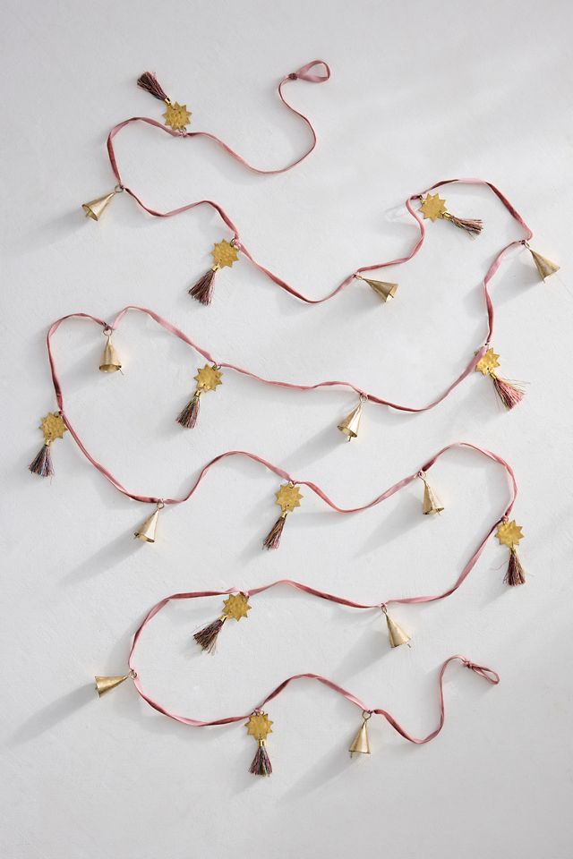 Velvet Tassel + Bell Garland #2