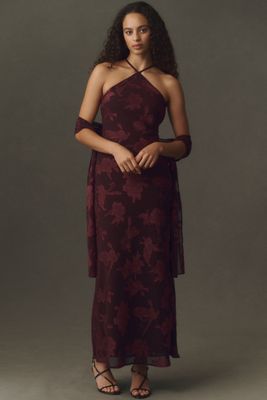 Hutch Burnout Scarf Slip Dress
