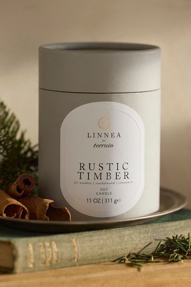 Linnea Candle, Rustic Timber #1