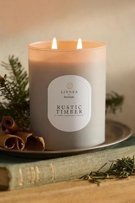 Linnea Candle, Rustic Timber