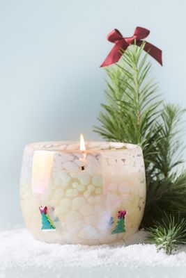 Christmas Tree Icon Woody Fresh Balsam & Cedarwood Glass Candle