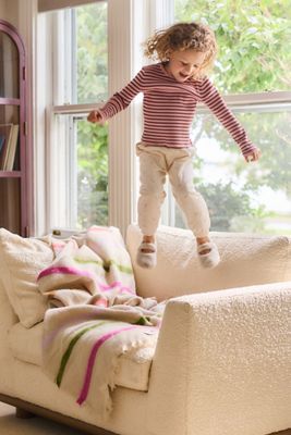 Avi Striped Woven Fringed Throw Blanket