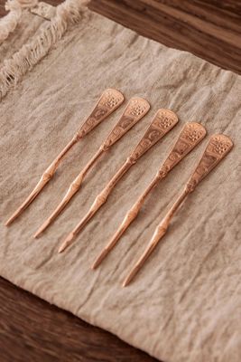 Coppermill Kitchen Antique Nut and Barware Picks With Monogram Set Of 5