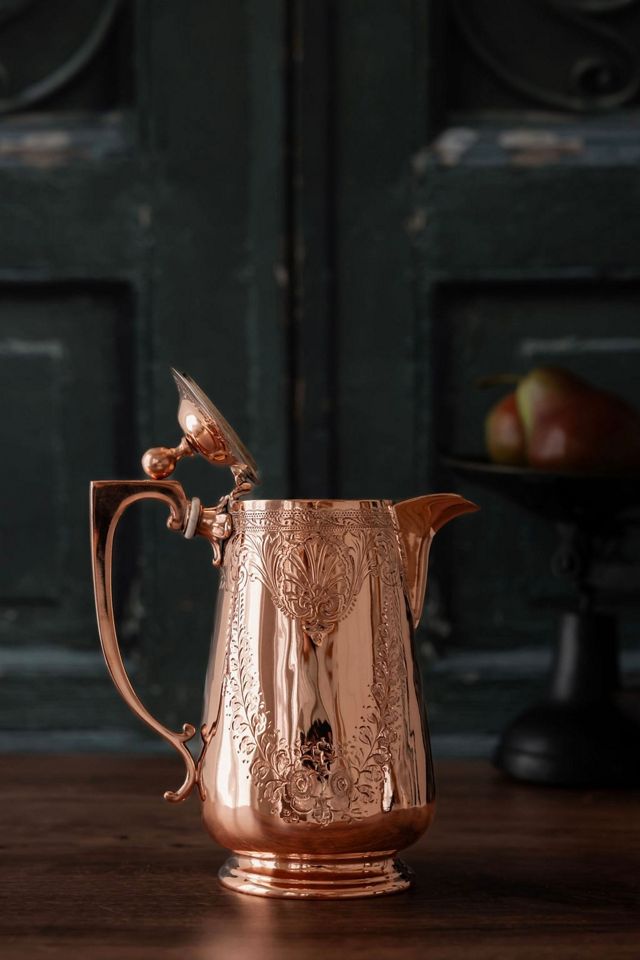 Coppermill Kitchen Antique Engraved Teapot, Silver Lined 7 #1