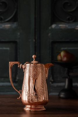 Coppermill Kitchen Antique Engraved Teapot, Silver Lined 7