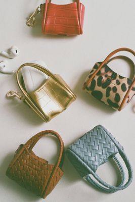 By Anthropologie Woven Mini Bag AirPods Case