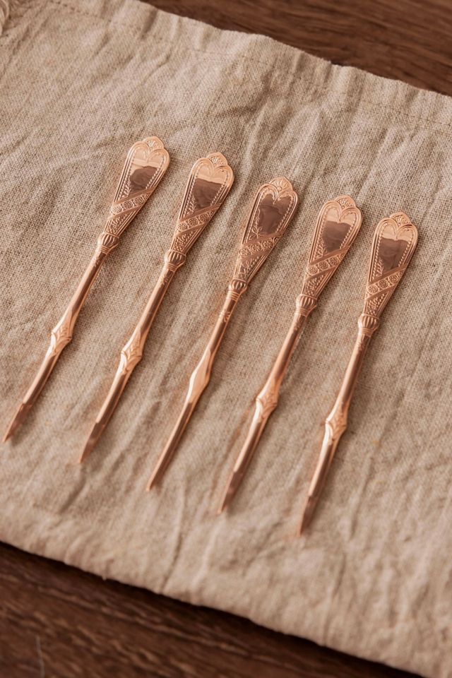 Coppermill Kitchen Antique Victorian Pattern Nut and Barware Picks Set Of 5 #1