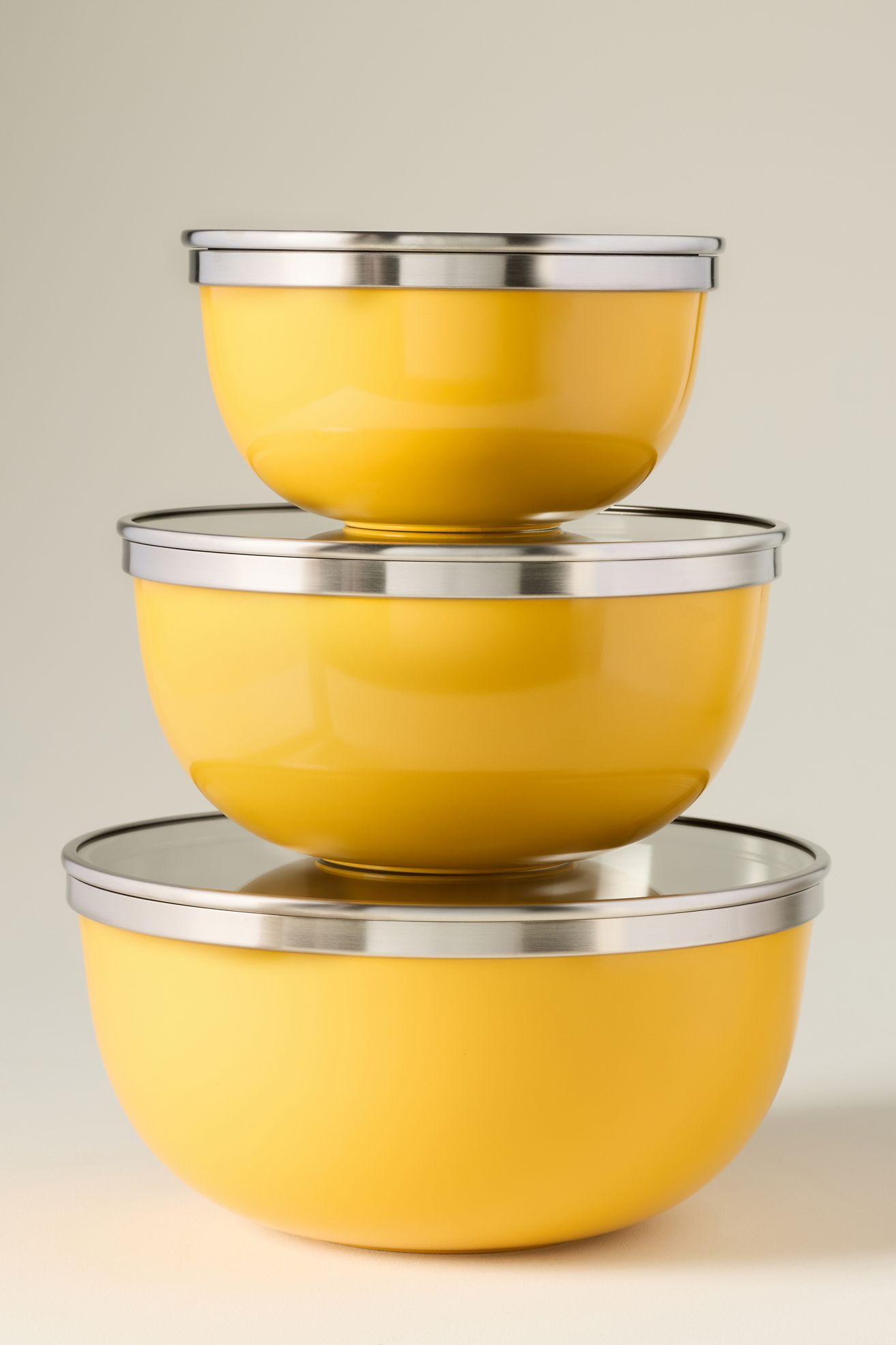 Caraway Mixing Bowls in Marigold, Set Of 3