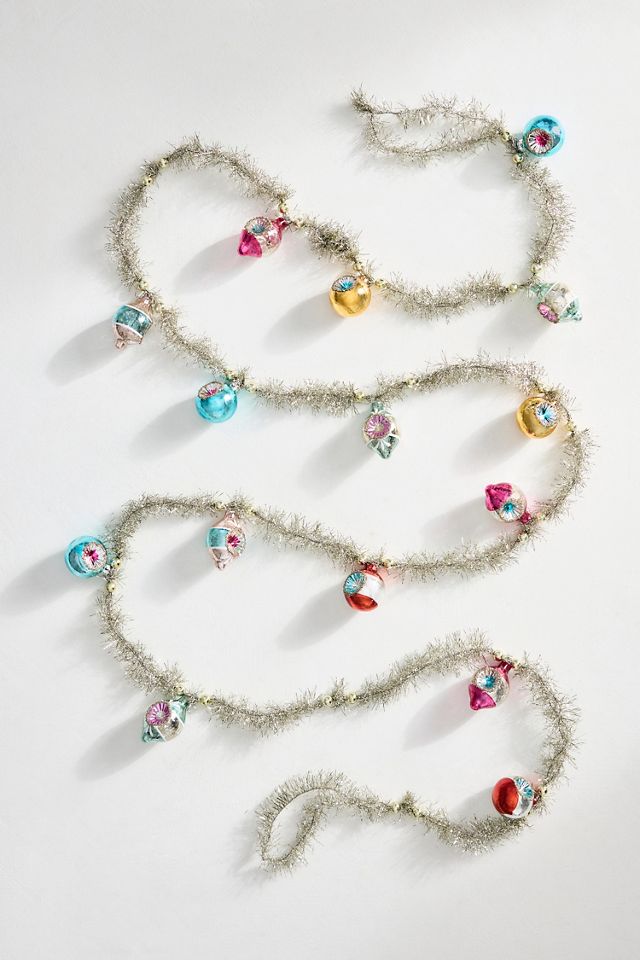 Vintage Tinsel + Ornament Garland #2