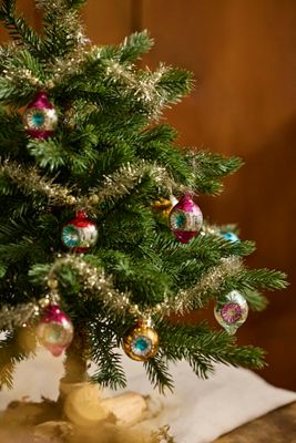 Vintage Tinsel + Ornament Garland