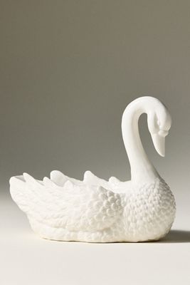 Stoneware Swan Vessel