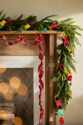 Faux Mixed Evergreen Garland, 9’