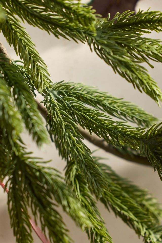 Faux Skinny Norfolk Pine Garland, 9’ #1