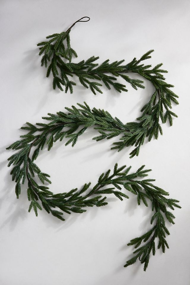 Faux Skinny Norfolk Pine Garland, 9’ #2