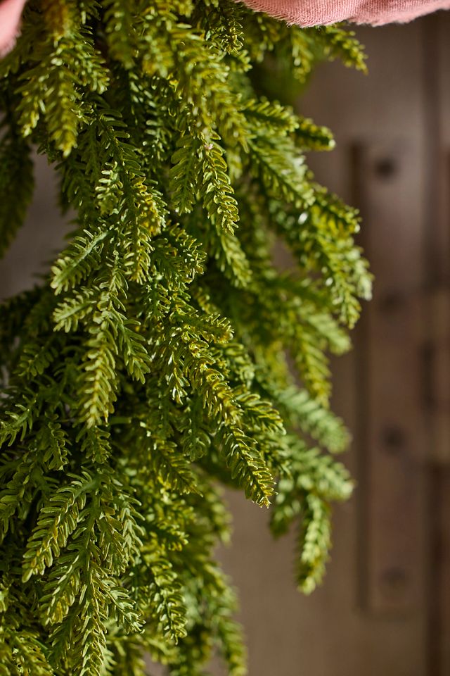 Faux Evergreen Wreath Garland, 12’ #1