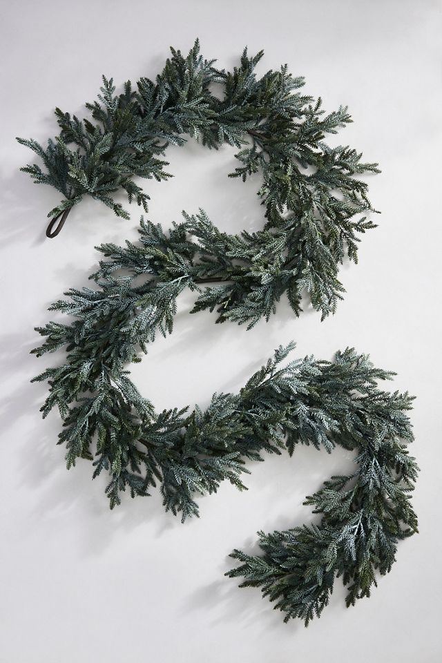 Faux Blue Spruce Garland, 9’ #2
