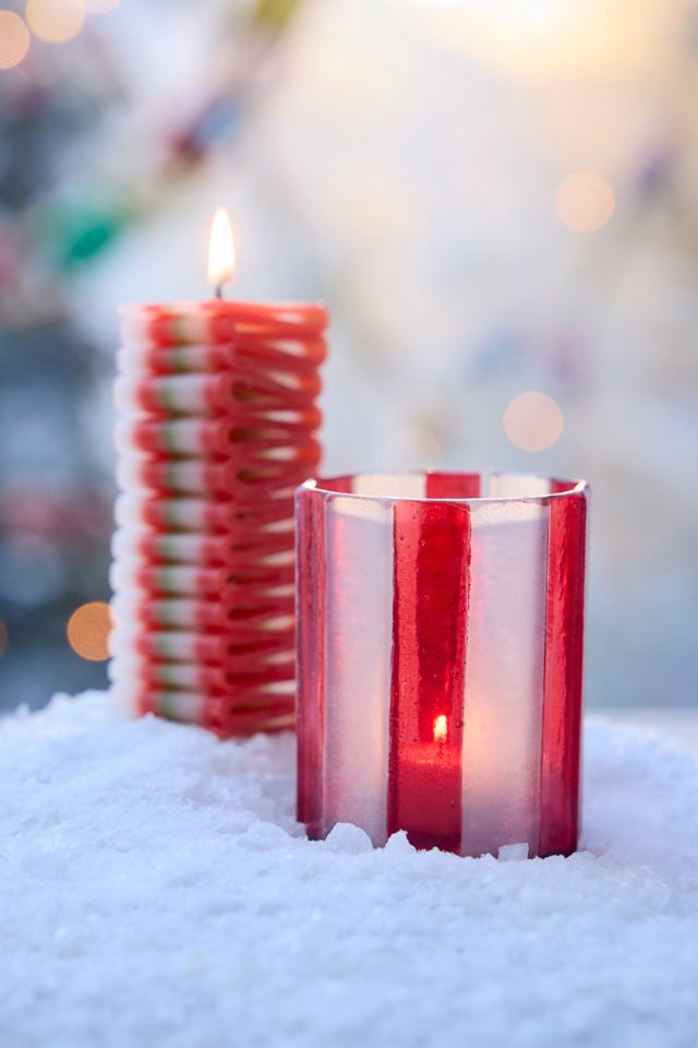Ribbon Candy Candle #4