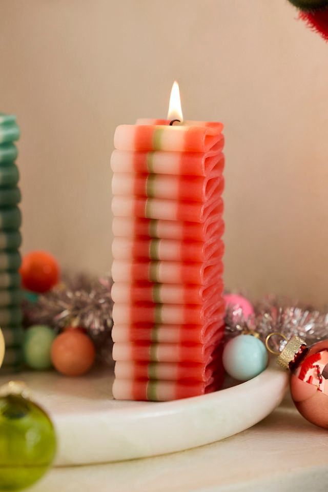 Ribbon Candy Candle #1